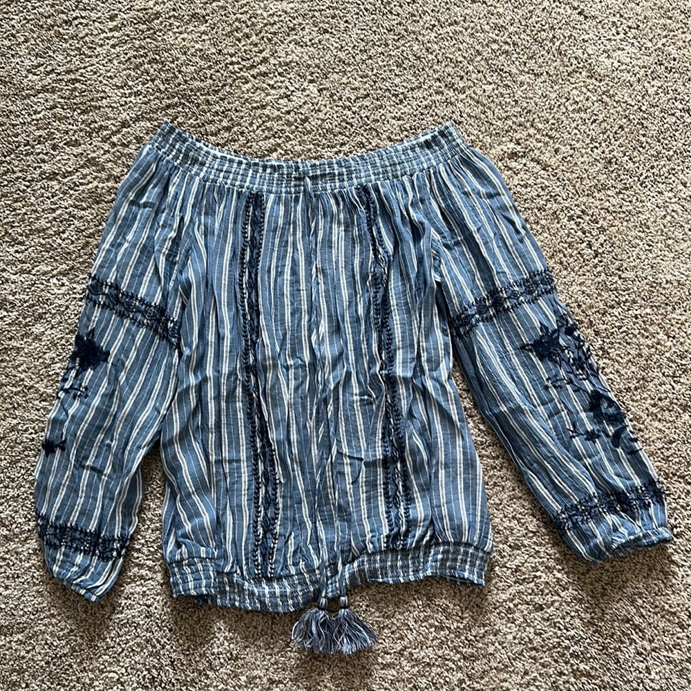 Target Xhilaration Off the Shoulder Long Sleeve Top